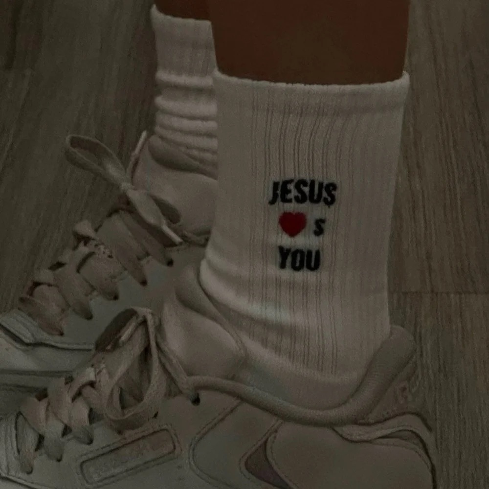 Jesus Loves You Crew Socks