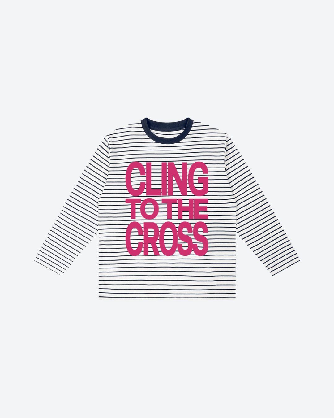 Cling to the Cross Striped Long Sleeve